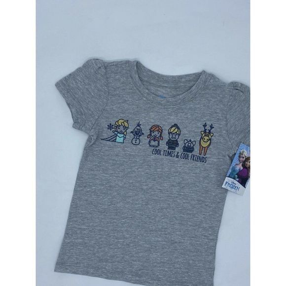 Toddler Girls Disney Frozen 'Cool Times Cool Friends Graphic T-Shirt 2T 3T 4T 5T - Picture 4 of 11